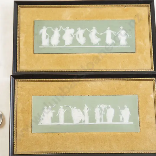 Pair Wedgwood Framed Jasperware Tiles