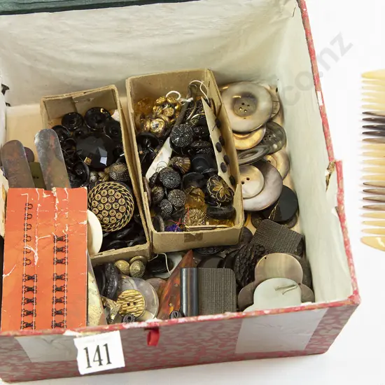 Qty Vintage Glass Buttons etc