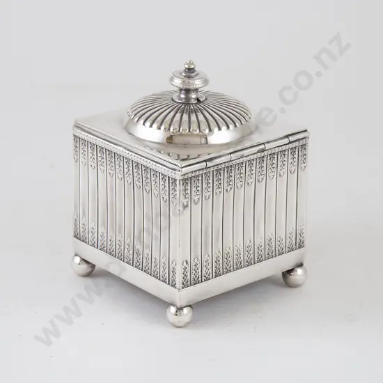 Edwardian S/P Tea Caddy