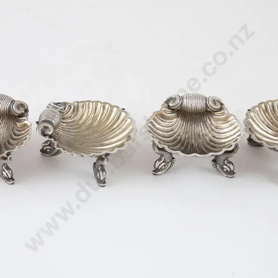Set Four S/P Scallop Shell Salts