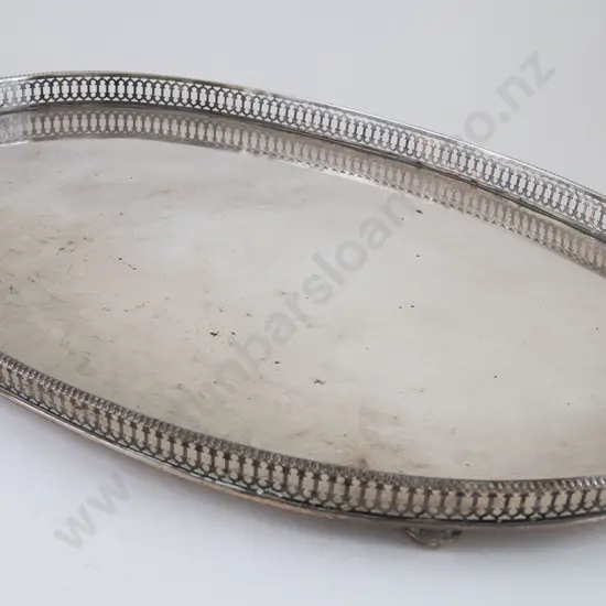 Vict Sheffield Plate Oval Banquet Drinks Tray