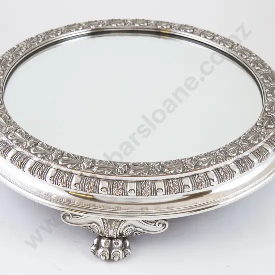 Fine Quality C19th S/P Mirrored Cakestand