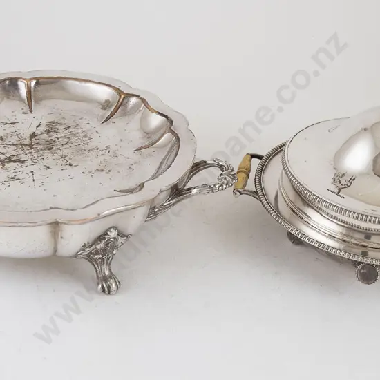 Two Victorian Sheffield Plate Chafing Dishes