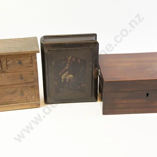 Two Work Boxes & Miniature Chest