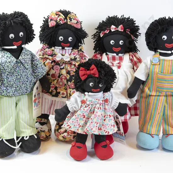 Five Kate Finn Rag Dolls