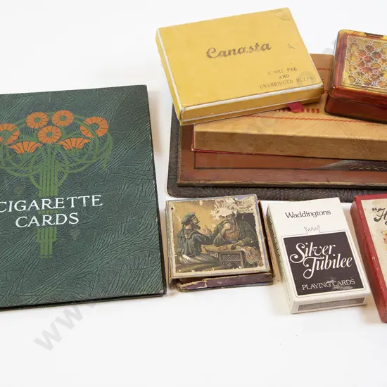Various Card Packs with Cig Card Booklet & Writing Pad