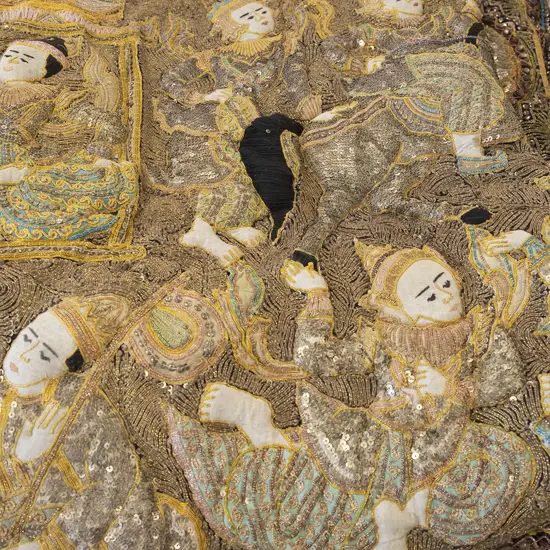 Vintage Kalaga Thai Embroidered Panel