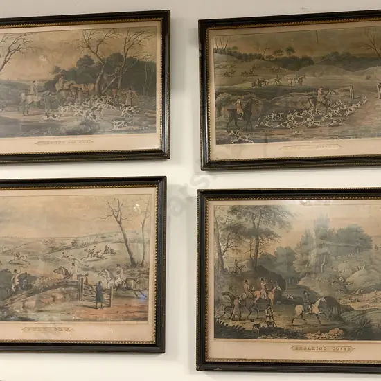 Henry Alken (after) A Set Of 4 C19th Foxhunting Prints