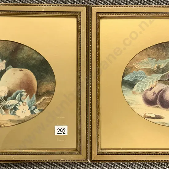 Pair Of Vict Watercolour Still Life Studies