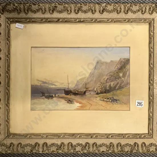 N. Parker Coastal Study Watercolour