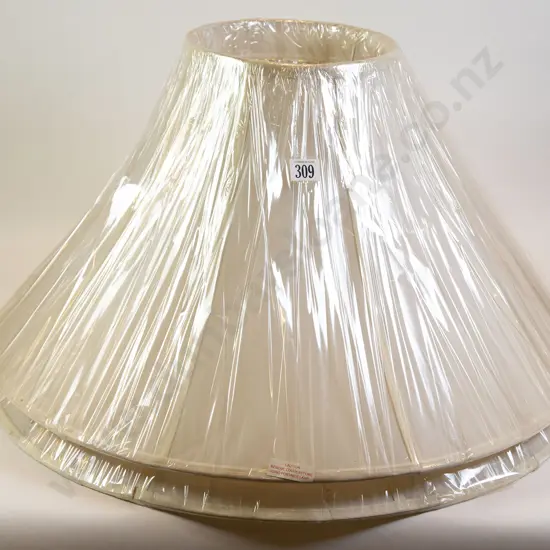Two Large Material Lamp Shades