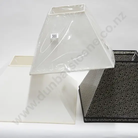 Pair & Two Other Square Lamp Shades