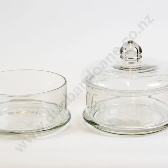 Three Section Glass Storage Jar
