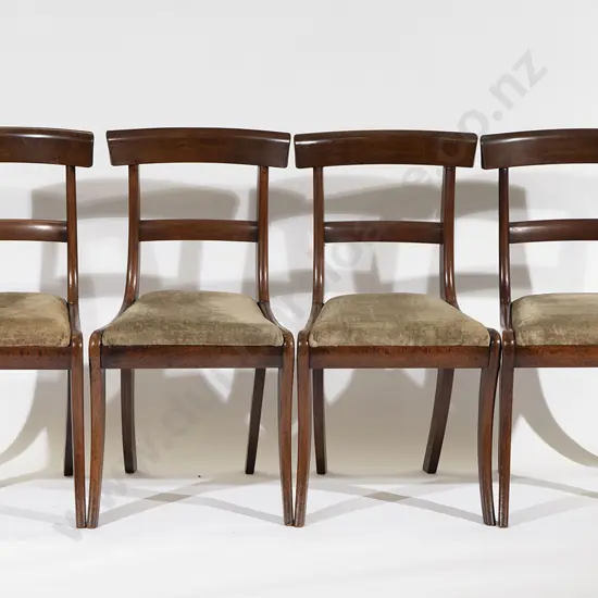 Set Four Regency Mahogany Dining Chairs