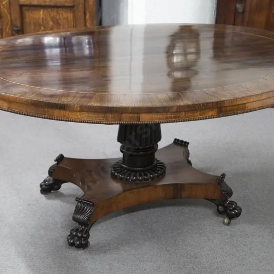 A Fine C19th Rosewood Oval Tilt-top Centre Table
