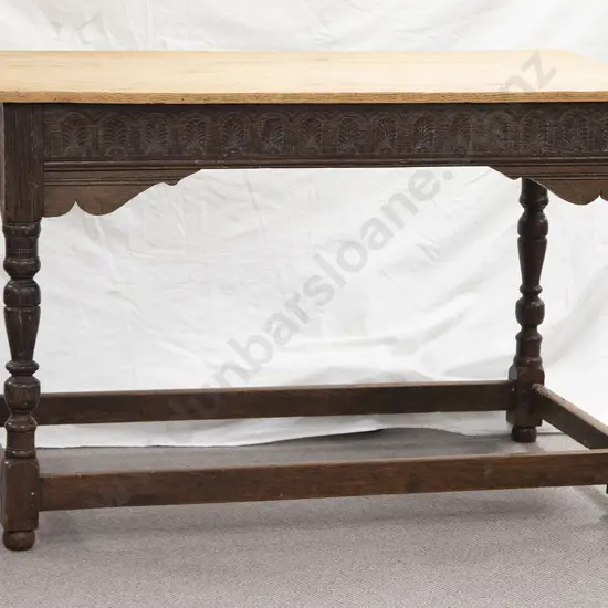 Composed Oak Oblong Side Table