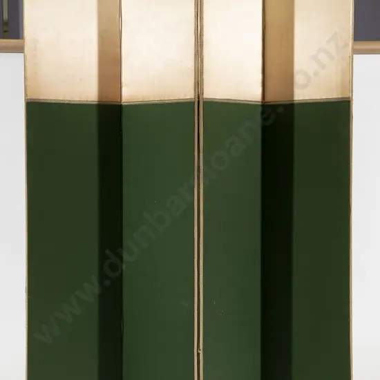 Four Panel Silk and Fabric Screen