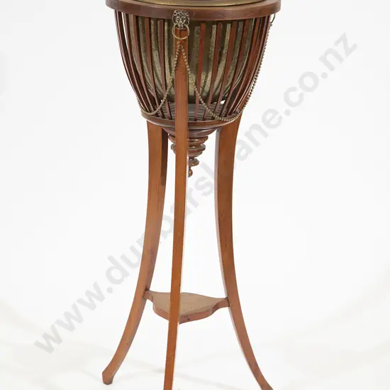 Edwardian Mahogany & Brass Jardinere