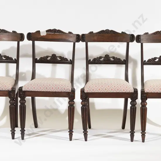 Set Four WMIV Rosewood Dining Chairs (faults)