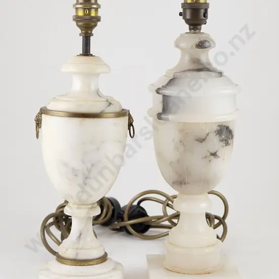 Two Vase Shaped Alabaster Lamps