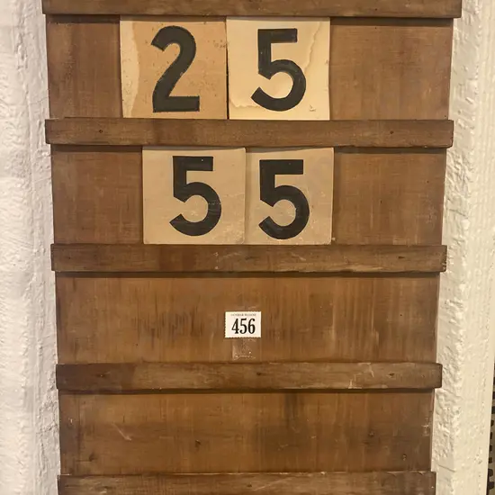 Church Hymn Board with rack of card numbers