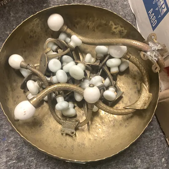 Collection of Brass and Ceramic Coat Hooks