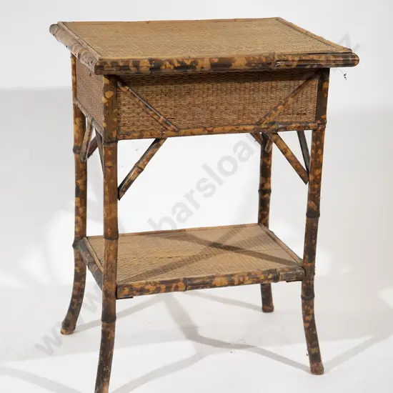 Late Victorian Bamboo Sewing Table