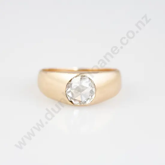 Victorian 14ct Solitaire Diamond Ring