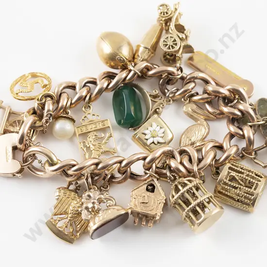 9ct Curb Link Charm Bracelet