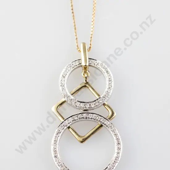 14ct 71stone Fancy Diamond Pendant