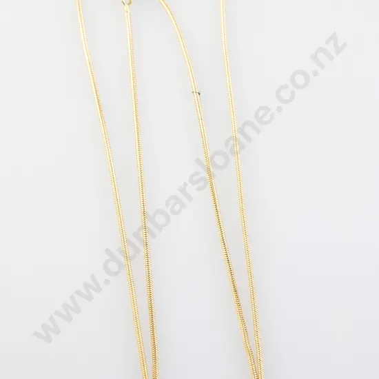 18ct Fine Snake Link Neck Chain