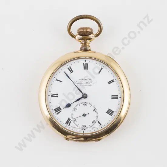Swiss Movement Gold Plate Cased Open Face Lever Wind Pocket Watch