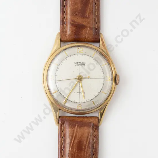 Mid C20th 9ct Cased Rotary Maximus Gents Wrist Watch