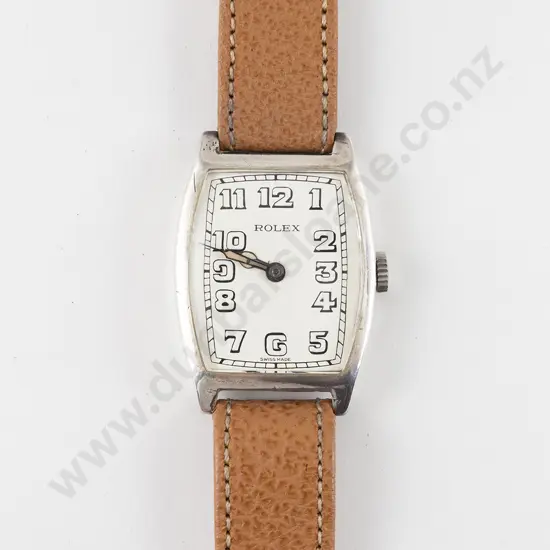 Vintage Rolex .935 Silver Cased Gents Wrist Watch