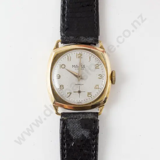 Mid C20th Majex 9ct Case Small Gents Dress Watch