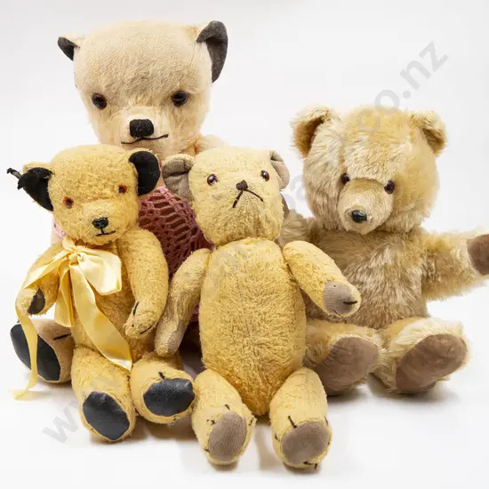 Four Vintage Pedigree and Other Teddy Bears