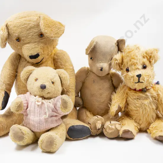 Four Vintage Pedigree and Other Teddy Bears