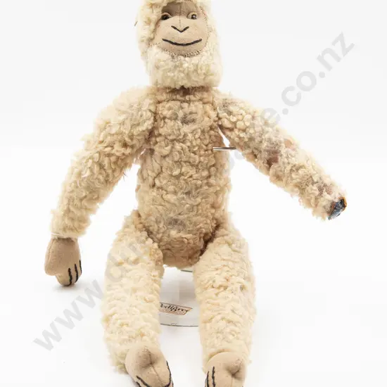 Vintage Sheepskin Monkey Soft Toy