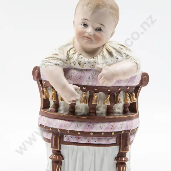 Unmarked Probable Heubach Very Large Bisque Piano Baby