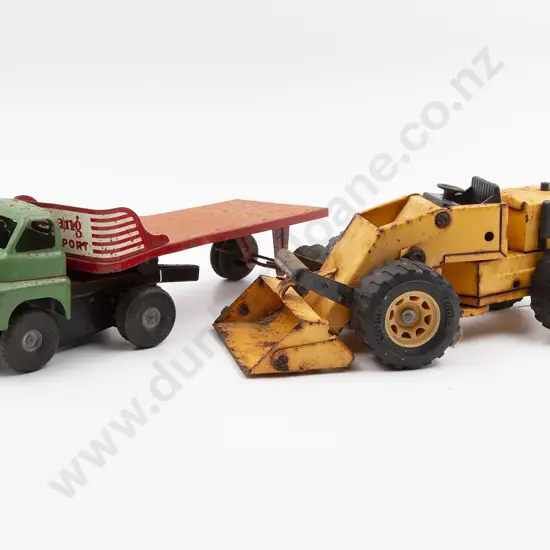 Tri-ang Minic Transport Lorry and Tonka Bulldozer