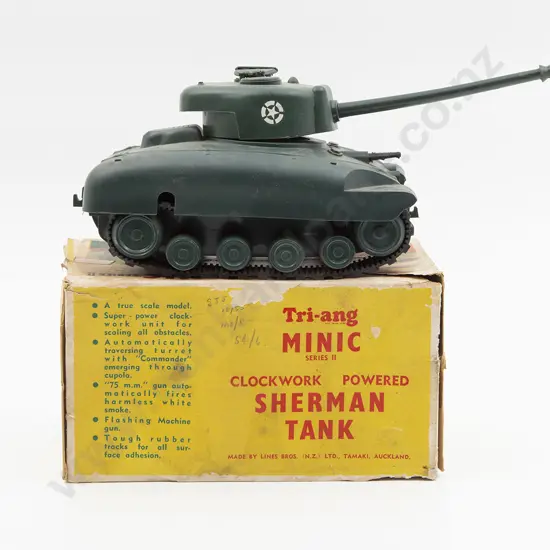 Part Boxed Tri-ang Minic Sherman Tank