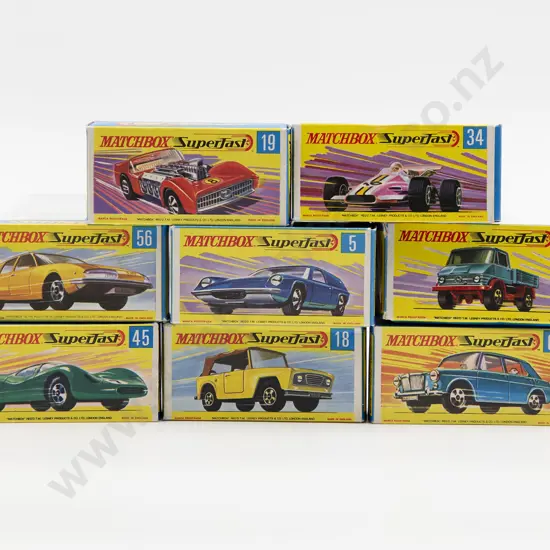 Eight Boxed Matchbox 1-75 Superfast Models
