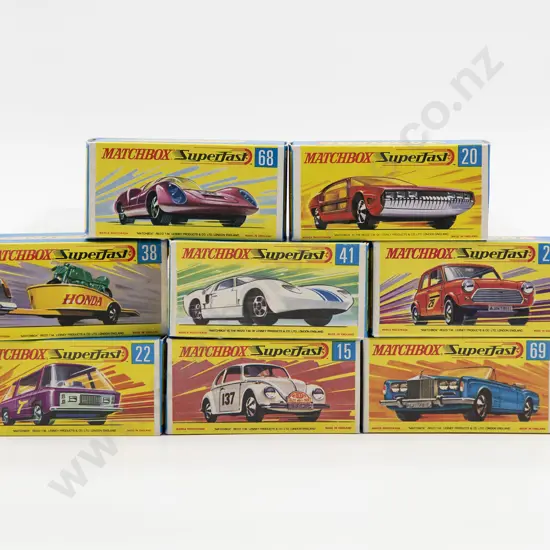 Eight Boxed Matchbox 1-75 Superfast Models