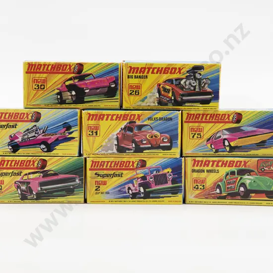 Eight Boxed Matchbox 1-75 Superfast Models