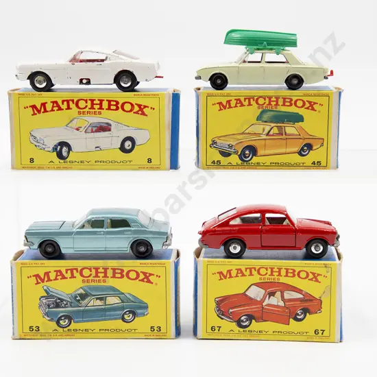 Four Boxed Matchbox Early Issue 1-75 Models