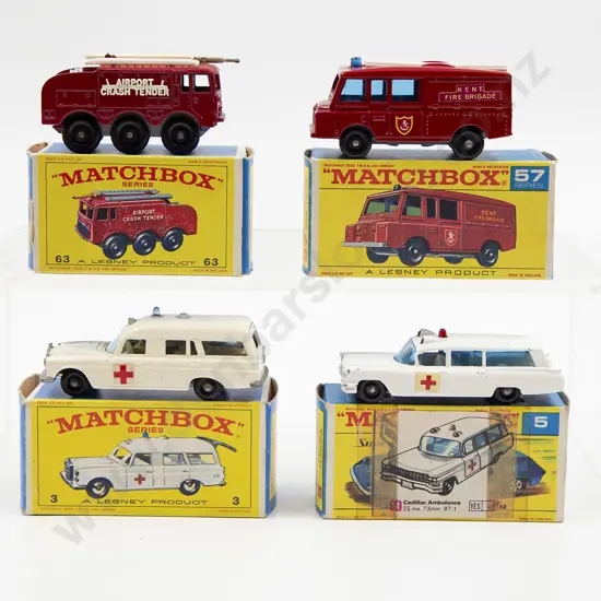 Four Boxed Matchbox Early Issue 1-75 Models