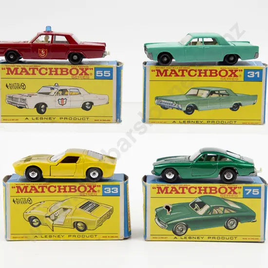 Four Boxed Matchbox Early Issue 1-75 Models