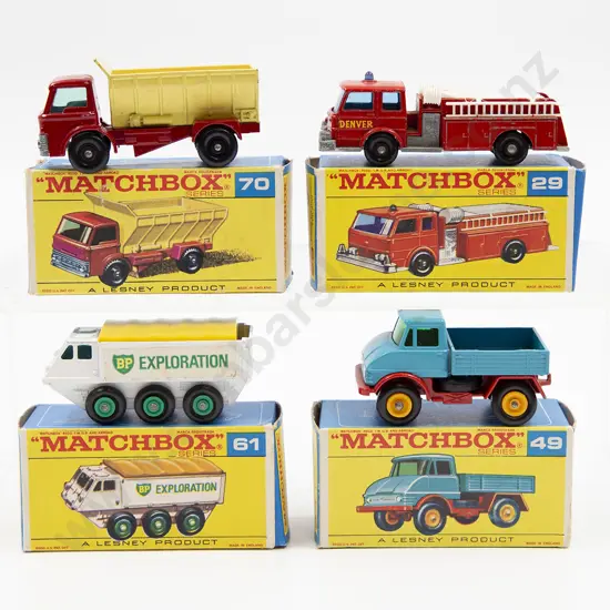Four Boxed Matchbox Early Issue 1-75 Models