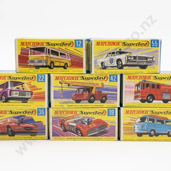 Eight Boxed Matchbox 1-75 Superfast Models
