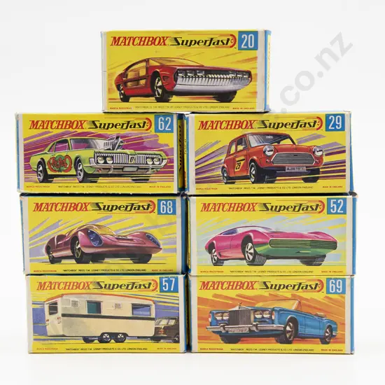 Seven Boxed Matchbox 1-75 Superfast Models